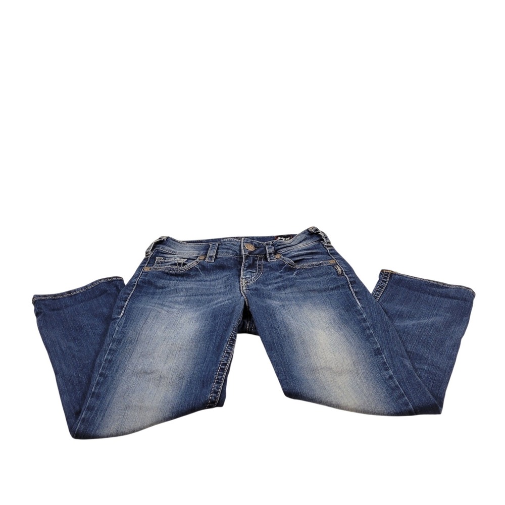 Silver Jeans Suki Mid Capri Womens W27 L22.5 Blue Excellent Super Stretch L43934